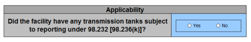 Image of applicability table for 2016-2023 Transmission Storage Tanks